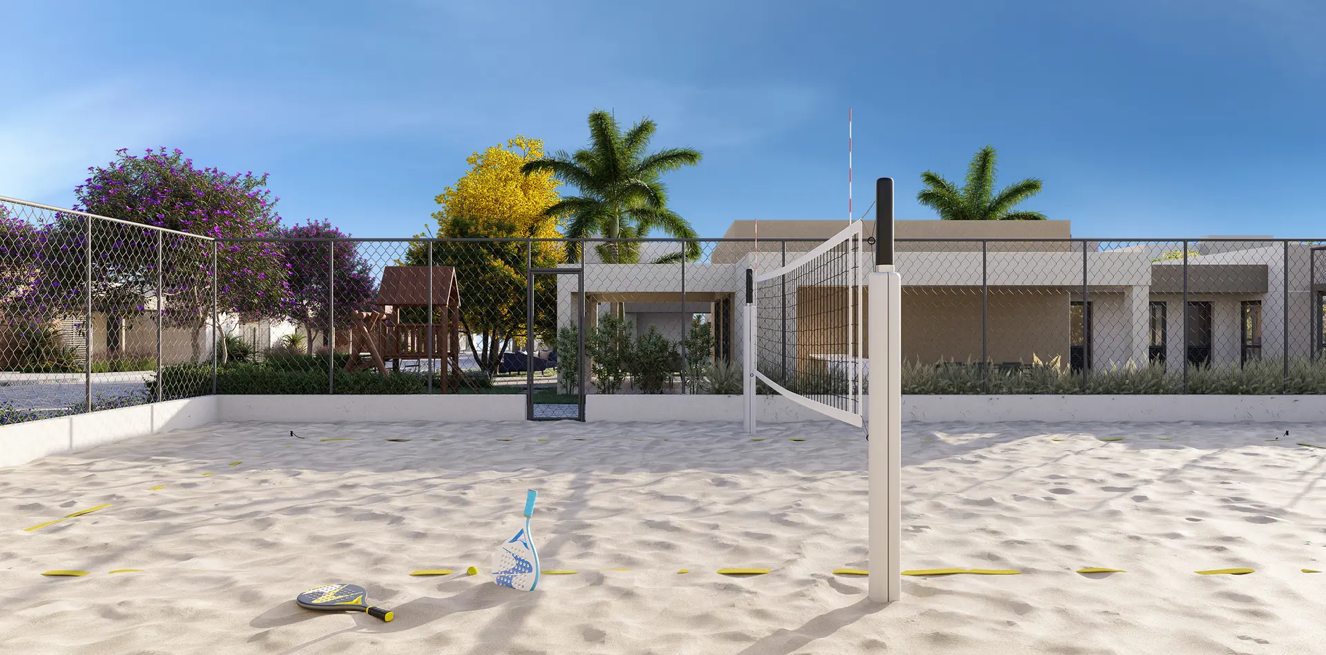 Quadra de beach tennis — Residencial Maziero Lançamento em Betel Paulínia